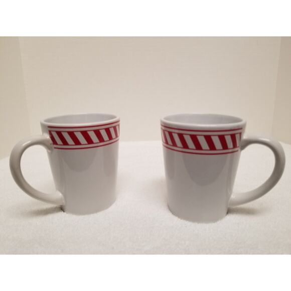 DesignPac Gifts LLC White Mug Red Stripe Design 10oz - Picture 4 of 10